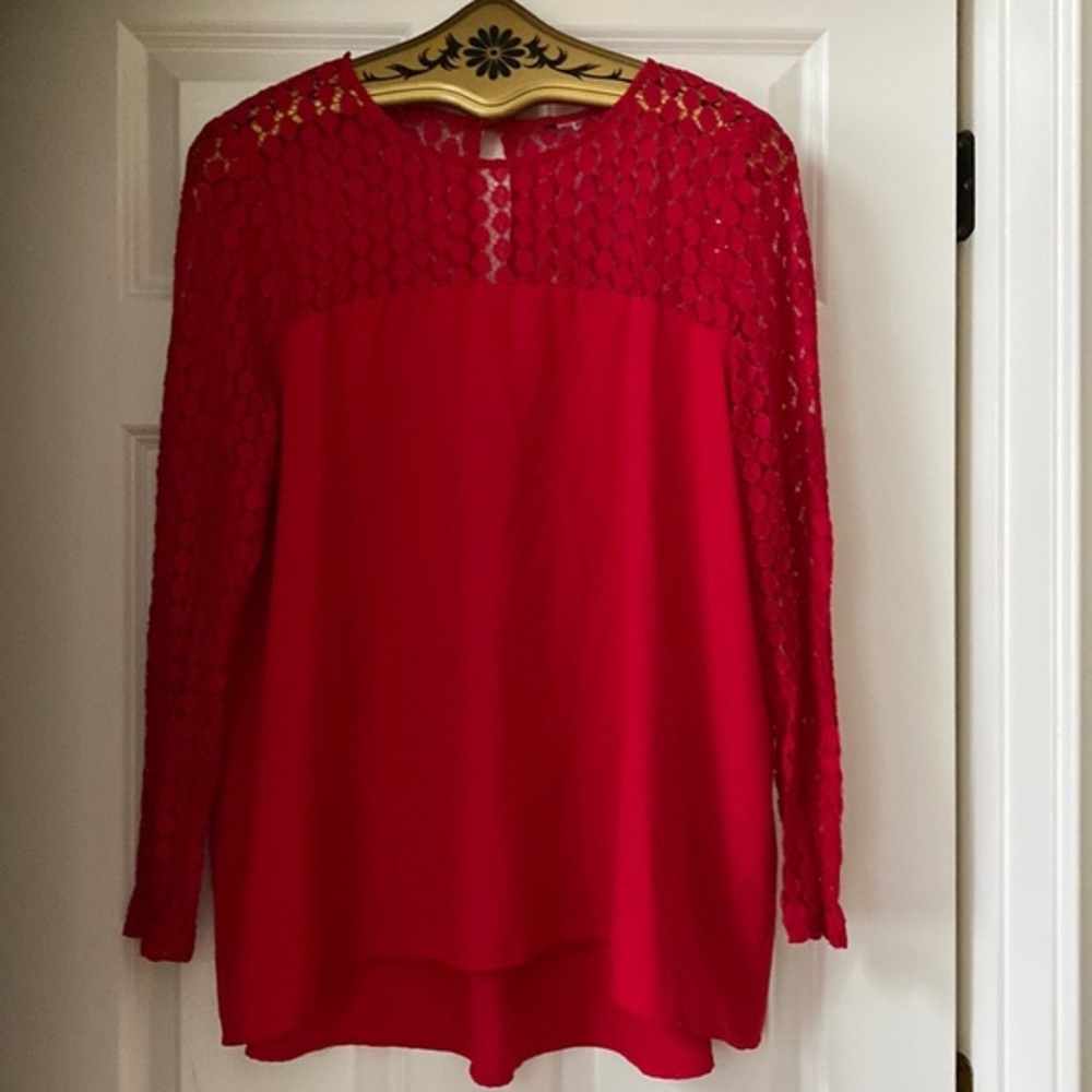 Kensie Lacey Red Top -XL